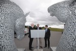 Viewing the replica Kelpie statues at the Helix Project
